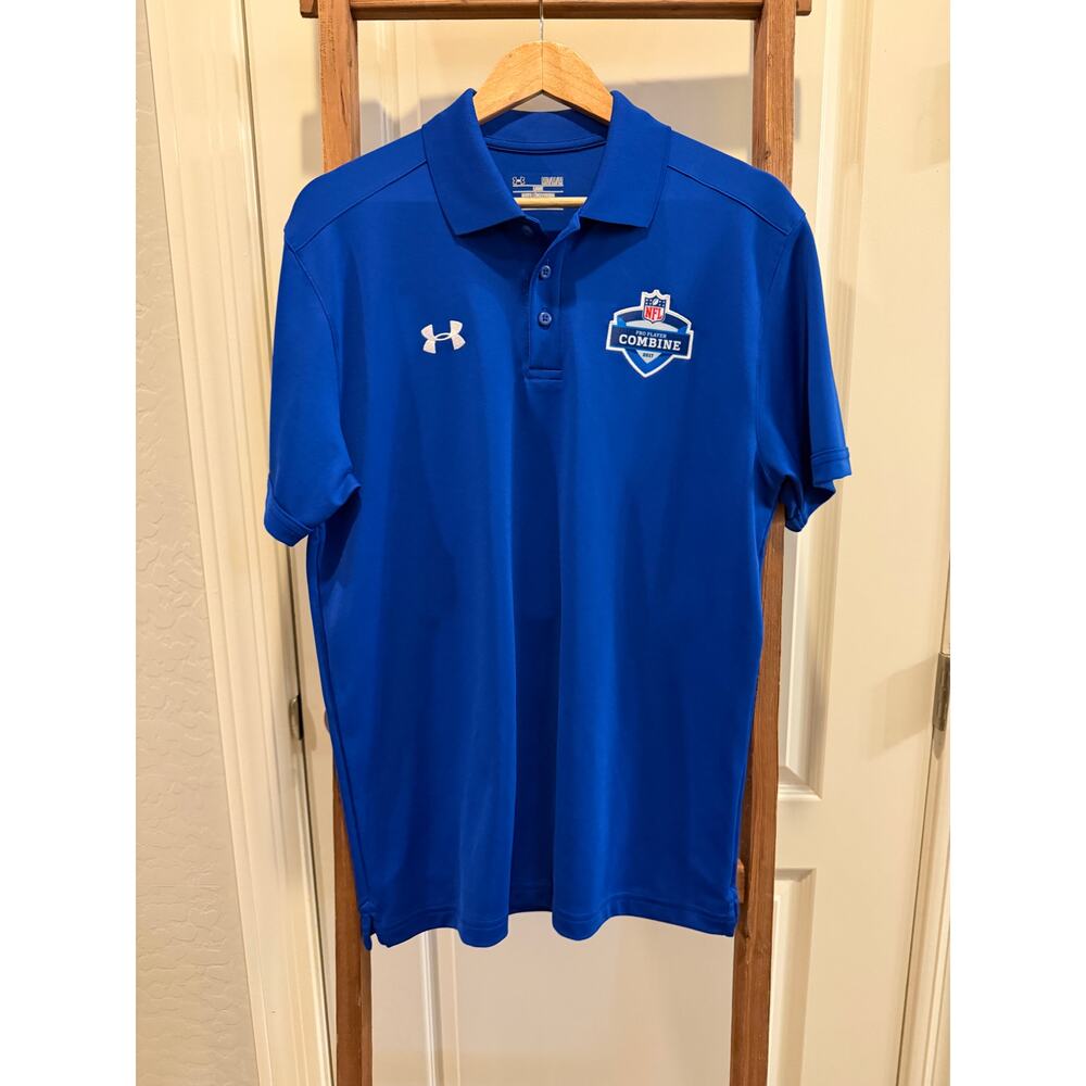 Nwt-Under Armour polo shirt - embroidered logo -2017 NFL Pro Player Combine logo